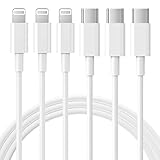 RCTech USB C Lightning Kabel 1.8M 3Pack, [ MFi Zertifiziert] iPhone Ladekabel Power Delivery USB C auf Lightning Schnellladekabel für iPhone 14/13/12/11/X/XS/XR/8, Weiß