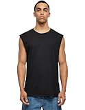 Urban Classics Herren Open Edge Sleeveless Tee – Locker geschnittenes Muskelshirt aus 100% Baumwolle, ärmellos, Sommer Tank Top für Sport & Freizeit,Schwarz,XXL