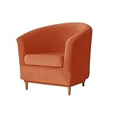 AMENGJ SesselsChoner Elastisch Verdickter Samt-Sofabezug for Einzelsofas, Doppellagiges Badewannen-Sessel-Schonbezug-Set mit Sitzpolstern(Color 1)