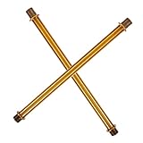 Toddmomy 2 Stück Gerades Verbindungsrohr für Wandlampen M10 Lampenrohrstiel 170mm Doppelseitiges Gewinde Antikes Design Ersatzteil für Lampenmontage und Tischlampen