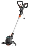Gardena Elektro-Trimmer ComfortCut 550/28: Rasentrimmer mit verstellbarem Griff, abwinkelbarem sowie schwenkbarem Trimmerkopf und ausklappbarem Pfalnzenschutzbügel, 280 mm Schnittkreis (9872-20)