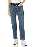 Amazon Essentials Damen Straight-Jeans Mit Hohem Bund - Auslauffarben, Mittlere Waschung, 48
