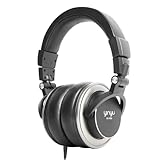 yinyu ·Professionell abgestimmter Kopfhörer mit ausgewogener Frequenz, ideal für Instrumentenüberwachung & Studio-Tracking & DJ. (Schwarz)