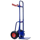 KOVA® Sackkarre klappbar - Luftbereifung max. 200kg Treppensteiger Höhenverstellbar ca. 114cm Stabil Faltbar für Werkstatt Lager Treppensackkarre Sackkarren mit Luftreifen - Klappbare Karre