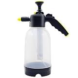 SAMGUYUE Handpumpensprüher, 2 l, Garten-Drucksprüher, Wassersprühflasche mit Sicherheitsventil, verstellbare Düse, für Bewässerung, Pflanzensprühen, Hausreinigung, Düngen (transparent)