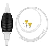 Handpumpe für Benzin, Multifunktions-Flüssigkeitssauger Saugpumpe mit Schlauch und Metallklammer Handsiphonpumpe Siphonpumpe für Benzin Öl Kraftstoff Benzin Diesel Flüssigkeit Wasser Aquarium(1M)
