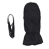 MQODLFP Daunen Handschuhe Damen Winter Verdickung Ski Handschuhe Herren Winter Damen Dicker HäNgender Hals Klettern AußEn Rad Wasserdicht und Kalt Schwarz Groß