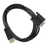 FONDOTIN Displayport zu VGA Kabel Unidirektional mit Verriegelbarem Stecker Langlebiges Kupferkern Monitor Kabel für Desktop PC Projektor Kompatibel mit Surface Pro