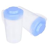 Luxshiny 2Stücke Großer Kaltwasserkrug aus Transparente Saftkanne mit Ergonomischem Griff für Kühlschrank Langlebig und Temperaturbeständig für Eistee Saft