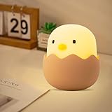 Niedliches Eierschalen-Nachtlicht, dimmbares Kinderzimmer-Nachtlicht, LED-Silikon-Eierschalen-Lampe, USB-wiederaufladbare Nachttischlampe, tolles Geschenk zum Stillen, Kleinkind, Baby,