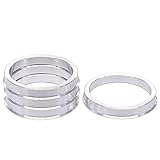 Doo Engy Aluminium Zentrierringe 66,6-57,1 mm für A-UDI für M-ercedes für V-W für S-eat für S-Koda Radnaben Felgen Silber 4 Stück