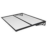 SCHARTEC Aluminium-Vordach W1200/W1400 als Haustürvordach 120 oder 140 cm | schützt auch bei extremen Wetterlagen Vordach für Haustür Überdachung | Aluminium Polycarbonat | Größe wählen (900 mm, 1400)