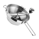 Toyvian Edelstahl Passiermühle Manuelle Lebensmitteleinheit Jam Maker Gemüsebrei Babybrei Ricer Pürierer Bpa frei Einfache Reinigung Langlebig