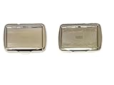 2 Tabakdosen Crome Silber Dose für Selberdreher Metalldose mit Papierfach, Etui für Tabak