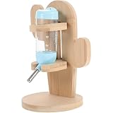 jojofuny Haustier wasserflasche mit Halterung Vertikale Nagertränke aus Auslaufsicherer Wasserspender für Hamster Chinchilla Einfache Installation Hygienisch Ausreichend Zufällige Farbe
