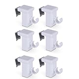Bestlivings Klemmträger 'Weiß' 6er Pack - für Cafehausstangen Ø10mm - Fensterrahmen 10-27mm - Klemmfix Dekohaken - Universal Fensterhaken zur Fensterdekoration