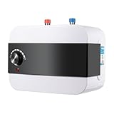 Warmwasserspeicher,Wasserboiler Elektrisch,Boiler Druckfest Wasserboiler 1,5KW 6 Liter Innenauskleidung aus Edelstahl 304, Schutz vor hohem Druck, Schutz vor Trockenbrand