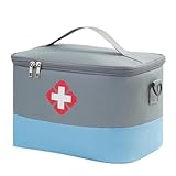 Medizinische Aufbewahrungstasche für den Haushalt, hohe Kapazität, Präventionsbox, Iodophor Wunddesinfektionsmittel, Patch, Wasser-Organizer, blau, M