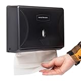 Mind Reader Dispensador de Toallas de Papel multipliegue, Soporte para Toallas de Papel, baño, Montaje en Pared, Color Negro