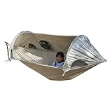 Hogvinnatil Hängematte zum Wandern, Camping-Hängematten für Erwachsene - Raumschiff-Form Doppelhängematten 2 Personen,Schaukel Zelt in Raumschiffform für Sonnenschutz