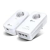 Akku – Powerline-Adapter mit integrierter Steckdose, 3 Gigabit-Ethernet-Ports, Dual-Band bis zu 867 Mbit/s, ideal für eine bessere Verbindung.