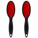 Mritrit 2 Stück Fusselbürste, Doppelseitige Velours Bürste zum Entfernen Haaren und Tierhaare, Samt Fusselbürste Kleidung, Wiederverwendbare Fusselbürste für Kleidung, Sofas