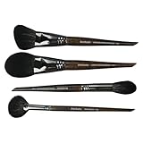 Anshute Natürliches Ziegenhaar Make-up Pinsel 4er Set Gesichtspinsel Professionelle Naturhaar Kosmetikpinsel Buchenholzgriff Super weiche Borsten Vielzahl von Pinseln