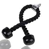 Breeshy Bizepsseil Pull-Down-Training Trizeps-Spannseil Fitnessstudio Fitnessgeräte Zubehör 70CM Doppelendseil
