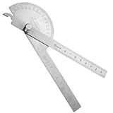 YUXIANLB Profi Winkelmesser Edelstahl Präzisions Winkelsucher 360° verstellbar mit Skala Winkelmesser Lineal für Tischler Schreiner Holzhandwerk Bau Heimwerker Hochwertiges Messwerkzeug