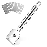 Gvolatee feldschaber mit ergonomischen Griff feldschaber Metall, Schaber feld mit 14Pcs Ersatzklingen, Glasschaber feld, Kochfeldschaber, feld Kratzer Entfernen für Reinigung Von Backofen