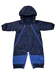 JiAmy Baby Softshell Overall Schneeanzug Junge Mädchen, Baby Bekleidung Strampler Wasserdicht Atmungsaktiv Winddicht Overall Bekleidungssets Marineblau 9-12 Monate