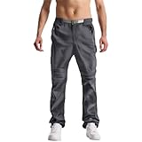 Generisch wasserdichte Hose Herren Schnelltrocknend Wanderhose 2-in-1 Hosen Abnehmbare Hosebeine Shorts Trekkinghose Outdoorhose Zip Off Hose Cargohose Atmungsaktiv Arbeithose Funktionshose