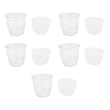 SUNFECILI 5pcs Selbstbewässerungstöpfe, Innenpflanzentöpfe, Selbstbewässerungstöpfe für Innenpflanzen, PP Haustier Dekorativ Kleiner Blütenschrank -Pflanzer mit Klarem Grundbaumwäscheseil
