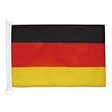 AZ FLAG Bootflagge Deutschland 45x30cm - DEUTSCHE Bootsfahne 30 x 45 cm Marine flaggen