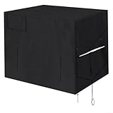 Zilimontt 210D wasserdichte Poolheizungsabdeckung mit verstellbaren Kordelzügen, UV-beständiges Oxford-Gewebe für die meisten oberirdischen und unterirdischen Poolheizungen und Solaranlagen,