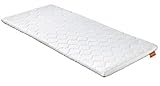 sleepling 194358 Komfortschaum Topper | orthopädische Matratzenauflage | Fest & Formstabil | für alle Matratzen und Betten | Made in EU | Ökotex | Waschbar 60 Grad | 90 x 200 x 6 cm, weiß