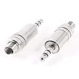 Lon0167 Koaxialkabel mit silberfarbener Legierung, zuverlässige Effizienz, 3,5 mm Koaxialkabel, Audio-Stecker (ID: 627 08 43 4ec), 2 Stück