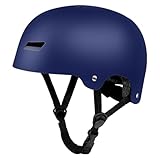 LeapBeast Fahrradhelm Ultraleicht Stadthelm für Erwachsene Teenager, Skaterhelm für Stunt-Scooter I Grössenverstellbar I Belüftet I Skateboard I Inlineskates I Fahrrad I BMX I Dirt (Dunkelblau, M)