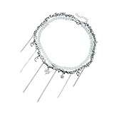 Fahoujs Eleganter Zirkonia Herz Halskette Anmutiger Herzkette Schmuck Mit Quasten Und Brilliant Zirkonia Detail Leichte Anhängerkette