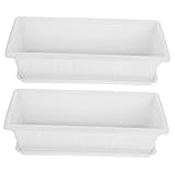 PAMINGONO 2 Sets Balkon Blumentopf, Orchideen Pflanzgefäß, Kunststoff Blumentöpfe, Kunststoff Orchideen Töpfe, Blumenkübel, Gartentopf, Blumentöpfe Für Kinderzimmer, Blumentopf Für Den