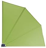 GRASEKAMP Qualität seit 1972 Balkonfächer 120 x 120 cm Apfelgrün mit Wandhalterung Trennwand Sichtschutz