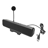 Cuifati Computer-Lautsprecher, USB-betriebene Desktop-PC-Lautsprecher mit Abnehmbarem Mikrofon und Federklemme, Stereo-Sound mit Bass, Einfache Lautstärkeregelung, Plug-and-Play