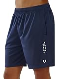 NORTHYARD Herren-Basketball-Shorts, 12,7 cm, 17,8 cm, 25,4 cm, Workout, Fitnessstudio, schnell trocknend, leicht, Netzstoff, Laufshorts, Tennis, Marineblau, Klein