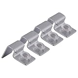 POPETPOP 4 Stück Edelstahl Aquarium Glasabdeckung Unterstützung rutschfeste Fisch Tank Halter Aquarium Zubehör Universal Deckel Clips 10 mm