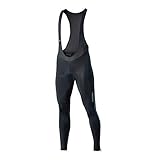 Santic Fahrradhose Herren Lang mit Träger Fahrradträgerhose Gepolstert Radhose Lang mit Träger mit Taschen Grau EU XL