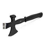 Wiltec 3-in-1 Mehrzweckbeil 350 mm mit Spaltbeil, Hammer, Nageleisen, Brechstange für Outdoor und Baustelle, Überlebenswerkzeug, Axt