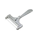 Fackelmann 45861 Käseschneider aus Aluminium mit Rolle und Schneiddraht, Käseschneider, Käseportionierer, Küchenhelfer, Aluminium, Grau, 15 cm