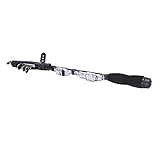MAKIVI Tragbare Mini-Angelrute, Teleskop-Angelrute, Spinnrute aus Karbon, für Fische, Handangeln, Meeresrute, Ozeanrute, Angelrute ohne Spule, 1,0 m