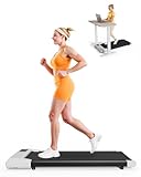 Walking Pad Raceable Lacuffy 2,5 HP, Max 136kg Laufband für Zuhause, Laufband Schreibtisch mit Smart App-Steuerung, Treadmill mit Trainingseinheiten und Multiplayer-Laufwettbewerben