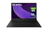 2025 LG gram Pro Notebook 17 Zoll Laptop - Intel Core Ultra 7 Prozessor (32GB RAM, 2TB Dual SSD, NVIDIA GeForce RTX 5050, Windows 11 Home, Bluetooth 5.4, Thunderbold 4) - Schwarz